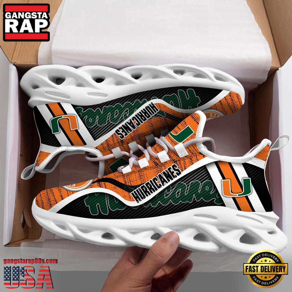 Miami Hurricanes NCAA Clunky Air Max Shoes Air Cushion Sneakers