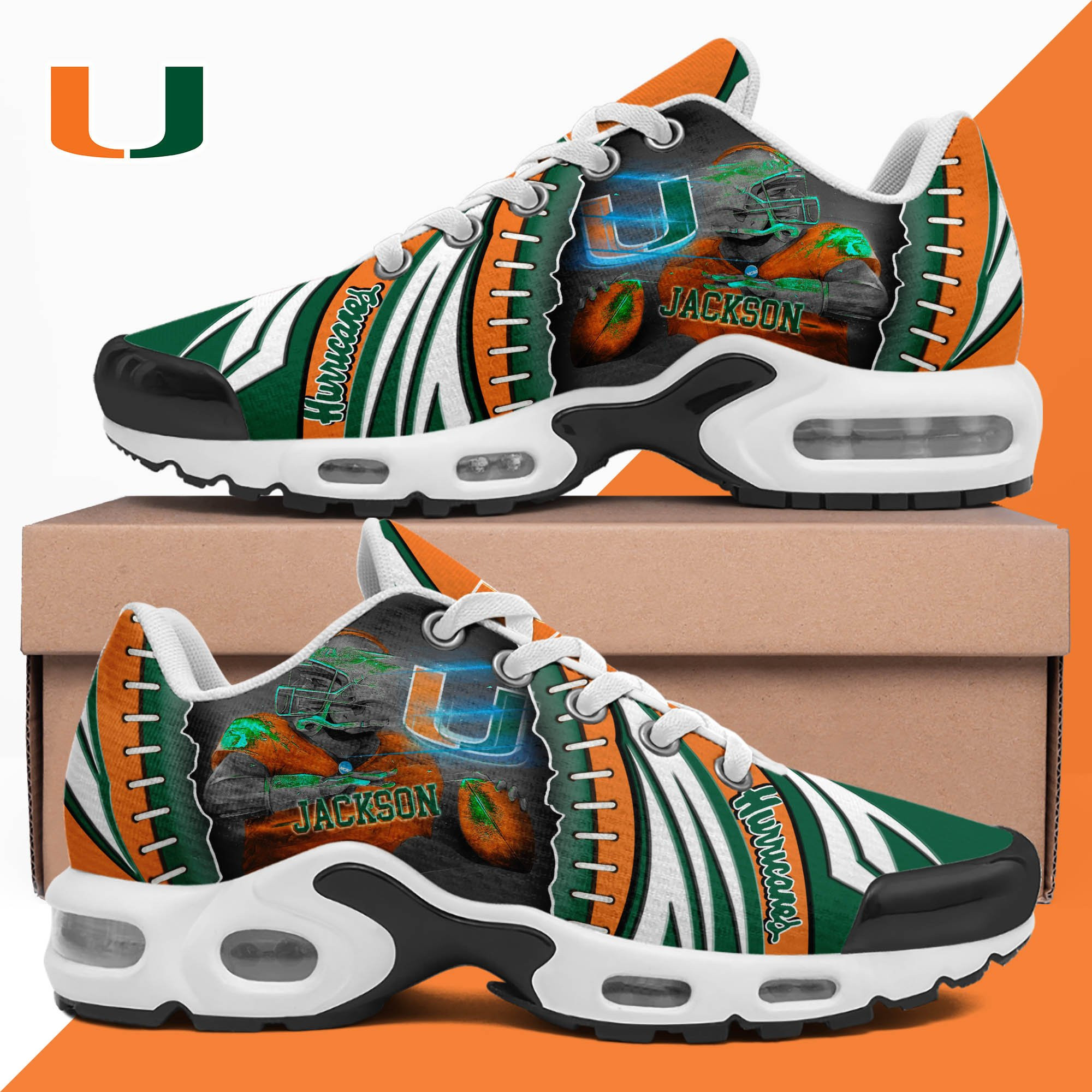 Miami Hurricanes Shoes 2025 Version Custom Your Name 919