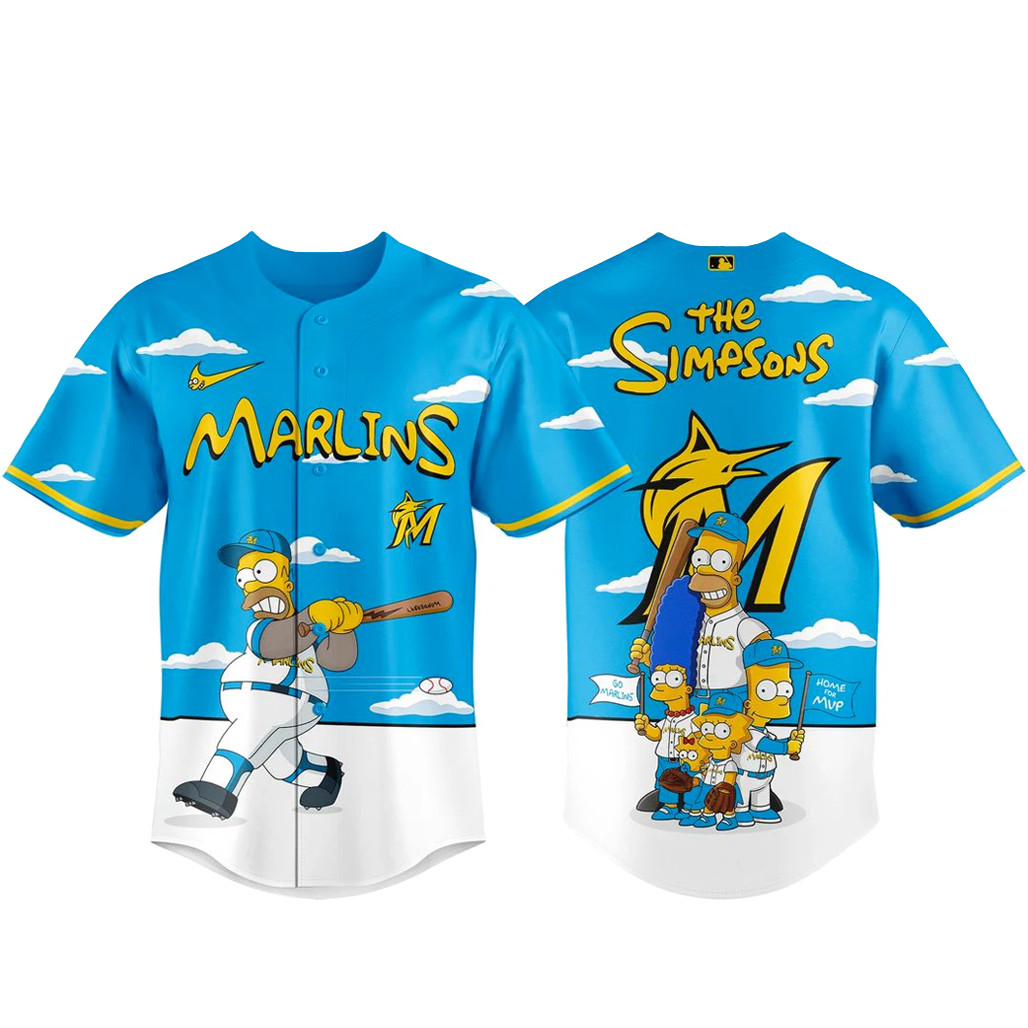 Miami Marlins x The Simpsons Wonderbat 2026 Baseball Jersey