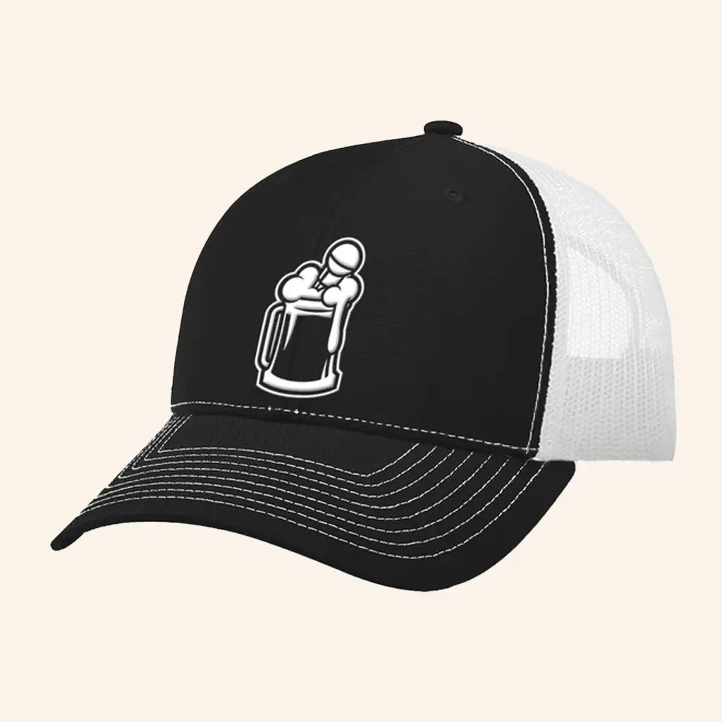 Mic In Mug Trucker Hat Drinkin Bros Merch Gifts Ideas For Friends - WearandDecor