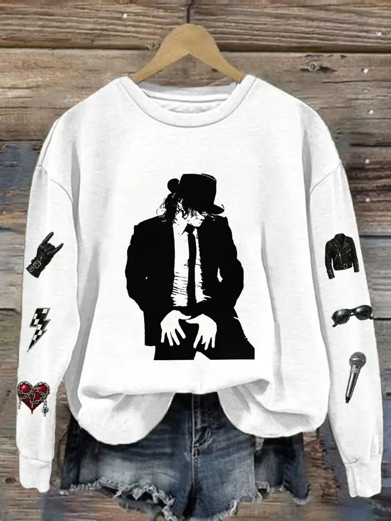 Michael Jackson Bad Era Iconic Sweatshirt King Of Pop Music Legend Tribute Fan Merch Best Gift Fans Michael Jackson Bad Era Iconic Sweatshirt King Of Pop Music Legend Tribute Fan Merch Best Gift Fans - Image 1
