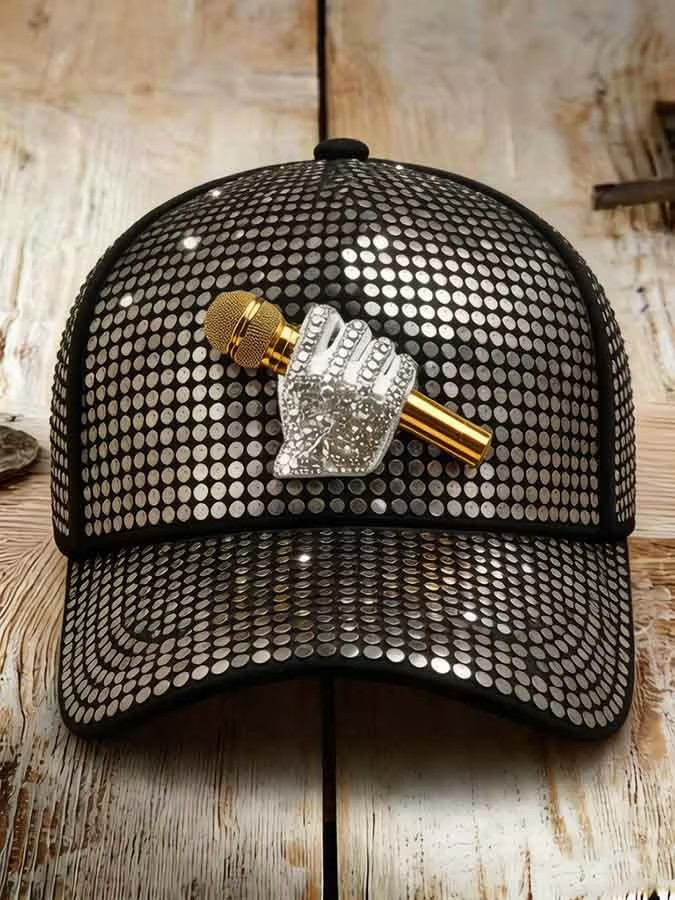 Michael Jackson Microphone Baseball Cap King Of Pop Merch MJ Fans Gift