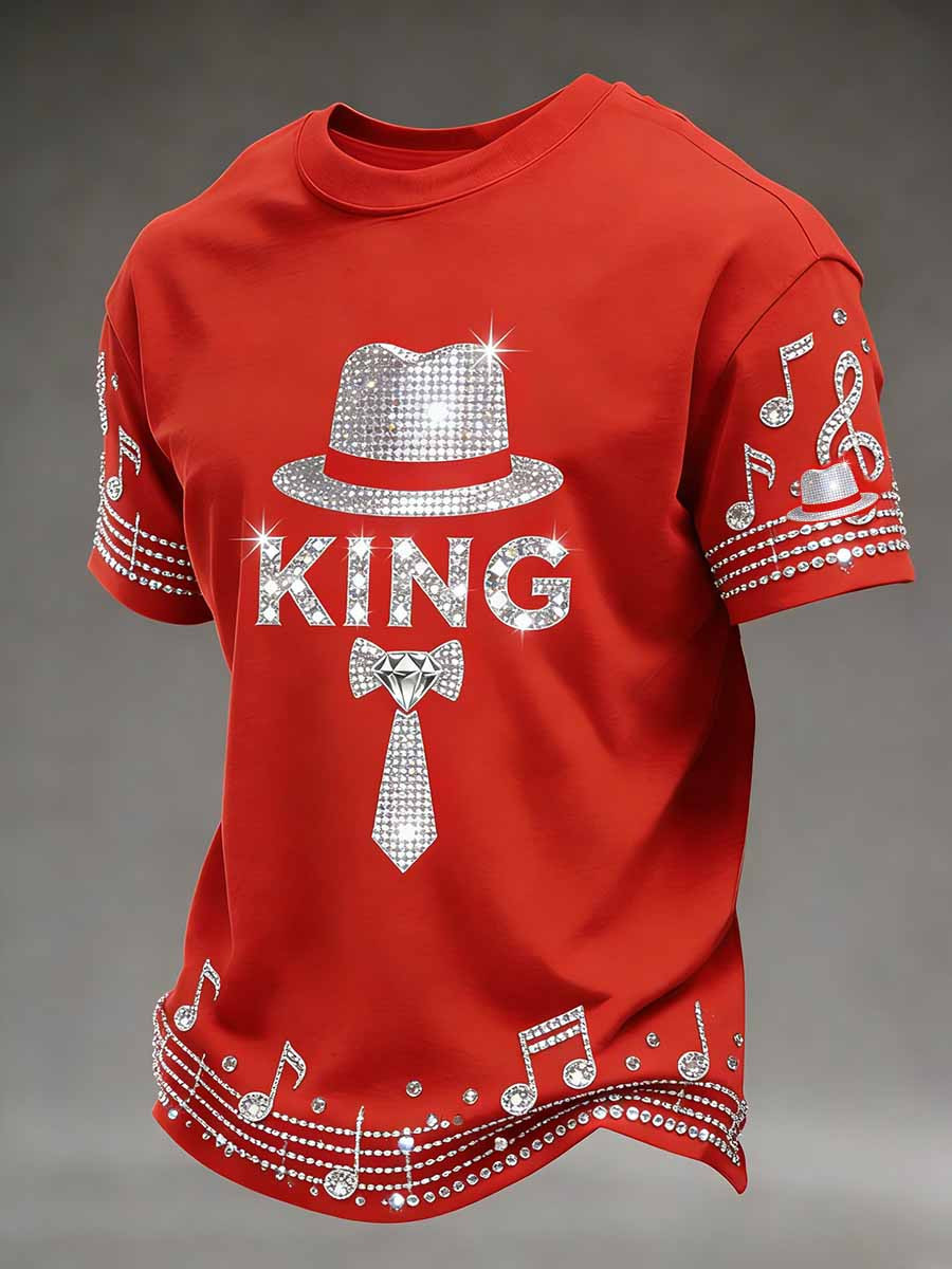 Michael Jackson T-Shirt Crown Jersey King Of Pop Graphic Tee Fan Gear Ideas Michael Jackson T-Shirt Crown Jersey King Of Pop Graphic Tee Fan Gear Ideas - Image 1