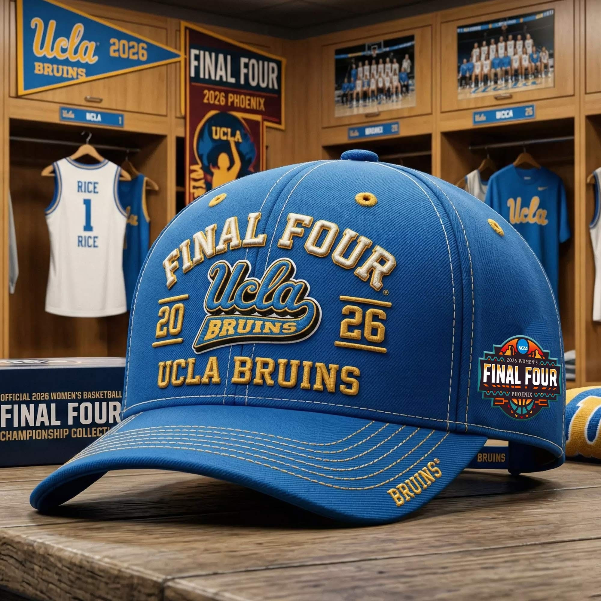 Michigan Championship Ball Cap UCLA Bruins Final Four 2026 Clothing Gift For Die Hard Fans