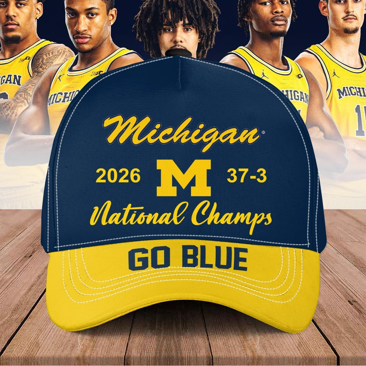 Michigan Championship Baseball Cap Go Blue Merchandise Gift For College Students