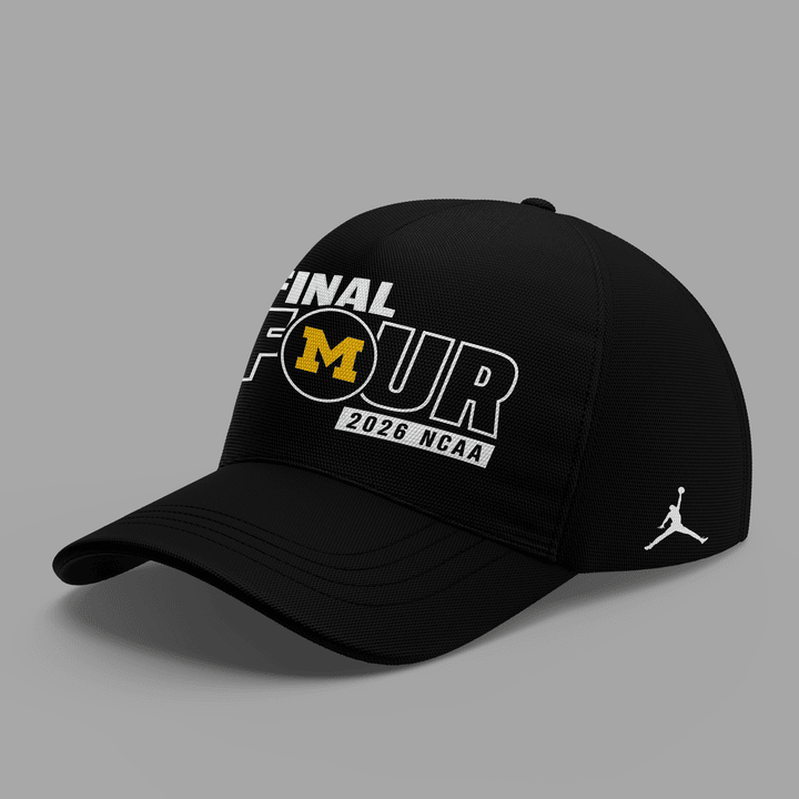 Michigan Championship Merch Hat Final Four 2026 NCAA Jordan Ball Cap Gift For Fans