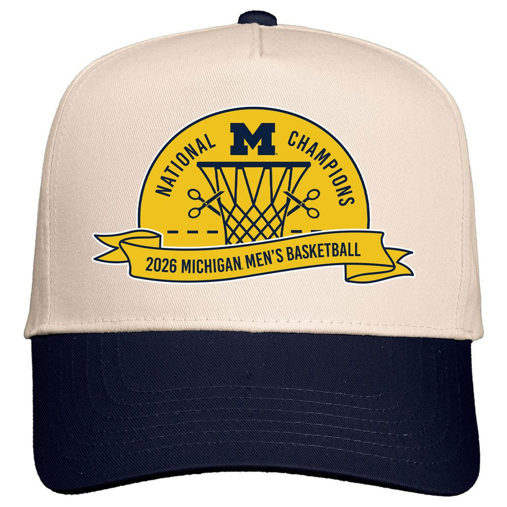 Michigan Men's Basketball Champions Baseball Cap National 2026 Clothing Gift For Team Spirit