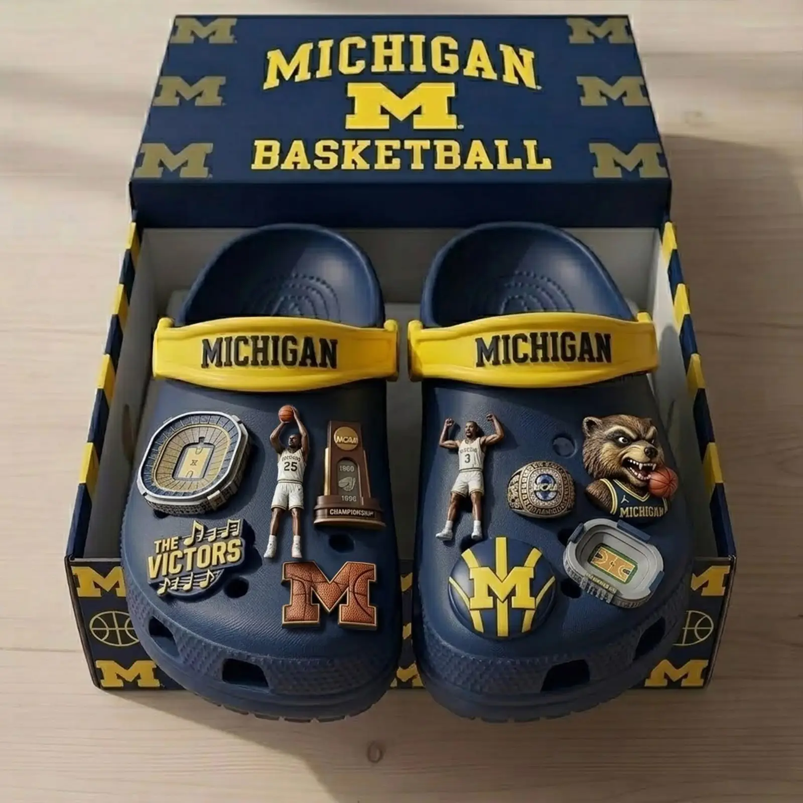 Michigan National Champions NCAA 2026 Crocs Shoes Basketball Gifts For Brother Michigan National Champions NCAA 2026 Crocs Shoes Basketball Gifts For Brother - Image 1