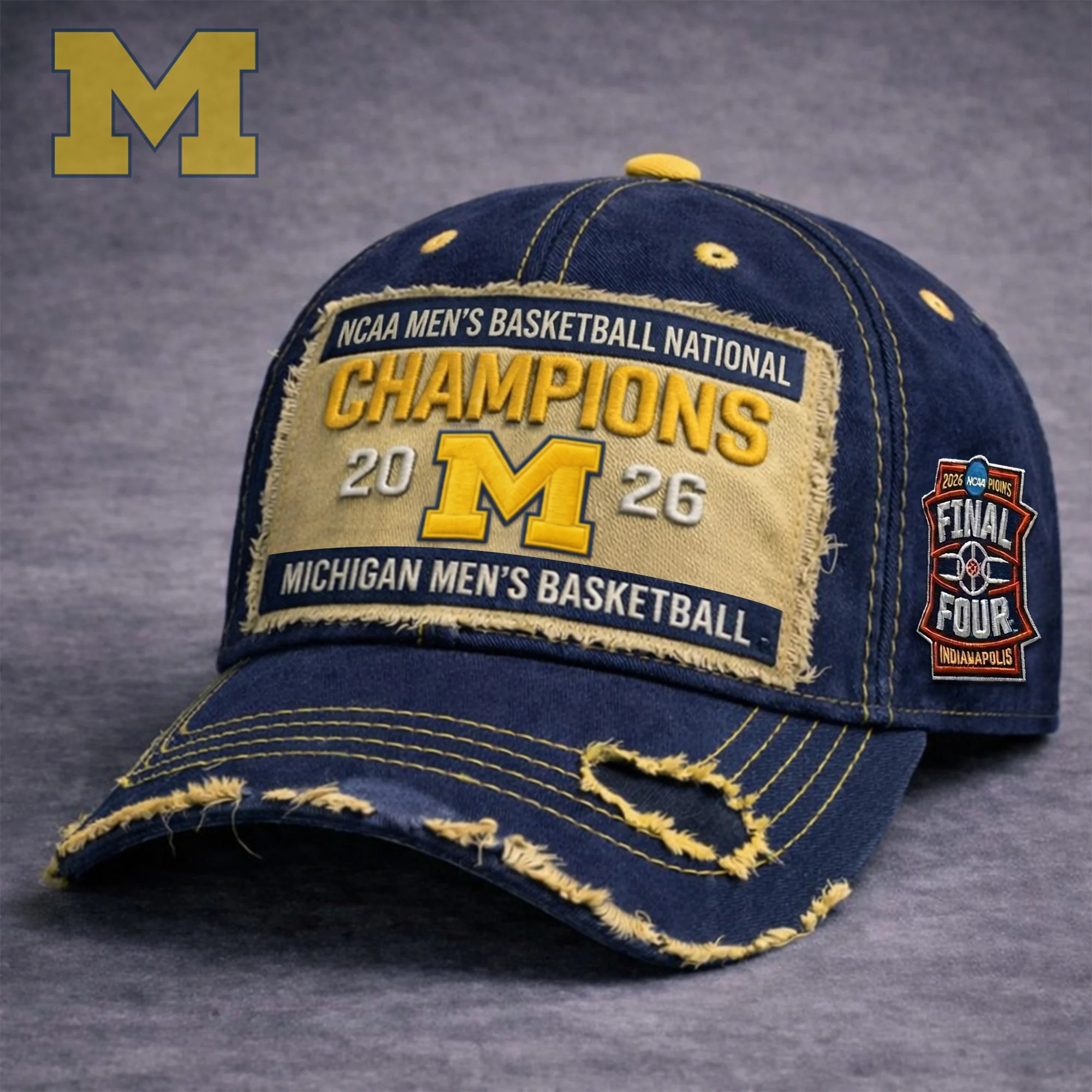 Michigan National Champions NCAA 2026 Hat Michigan Men's Basketball Cap Gifts For Fans