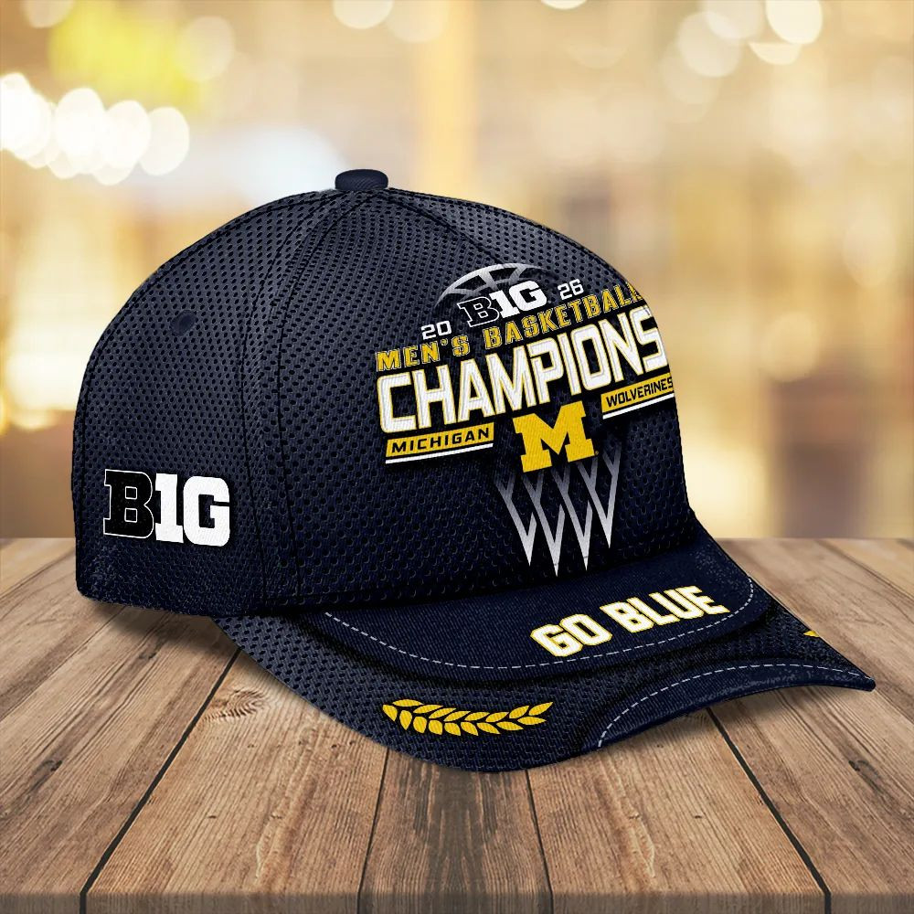 Michigan National Championship Hat 2026 Big Ten Champions Ball Cap Gifts For Fans