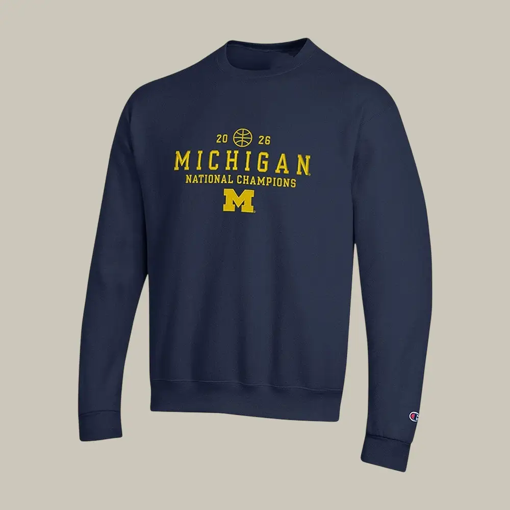 Michigan National Championships Basketball Sweatshirt 2026 Final Four Clothing Line Michigan National Championships Basketball Sweatshirt 2026 Final Four Clothing Line - Image 1