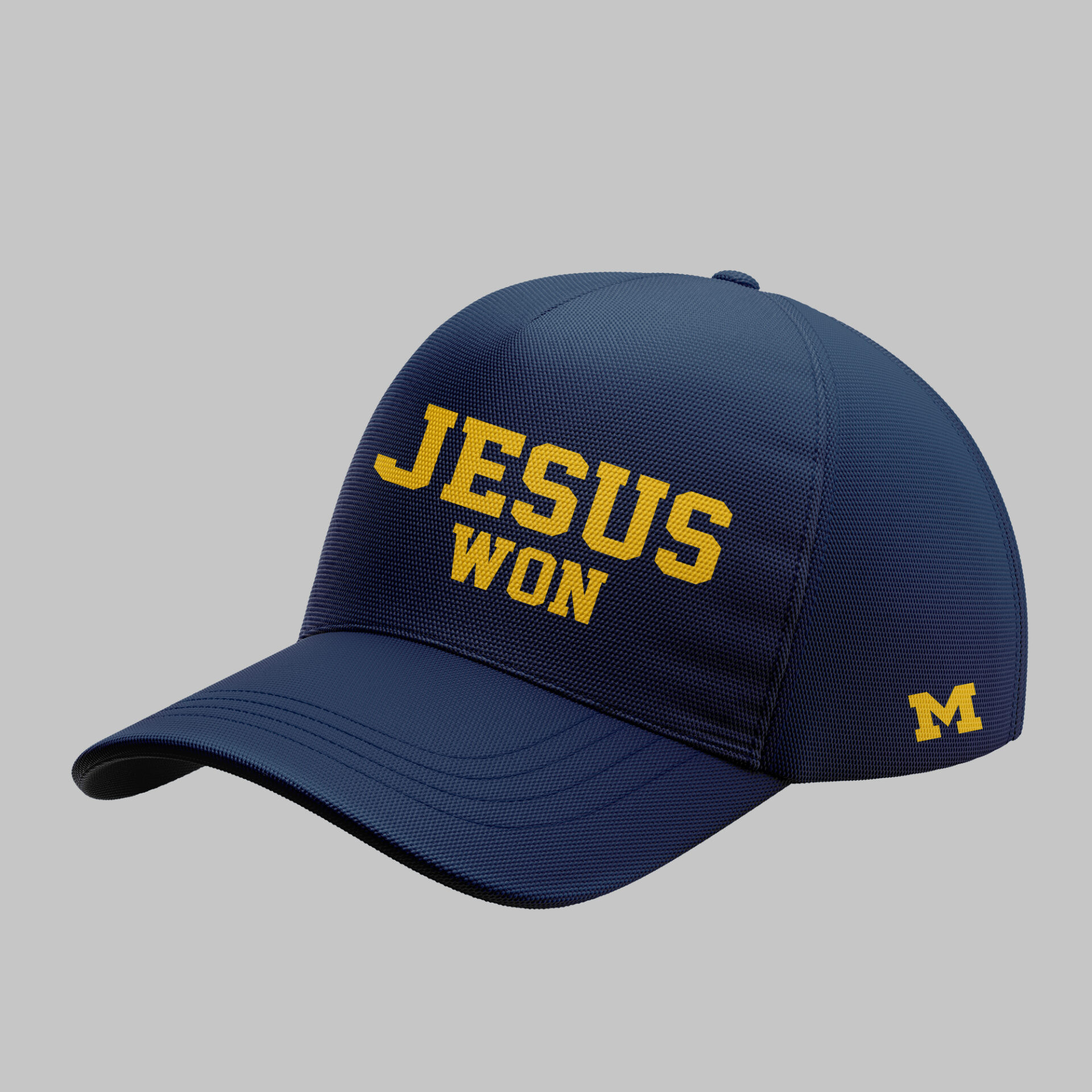 Michigan National Championships Merch Hat Jesus Won Ball Cap Clothes Gift For Brothers Michigan National Championships Merch Hat Jesus Won Ball Cap Clothes Gift For Brothers - Image 1