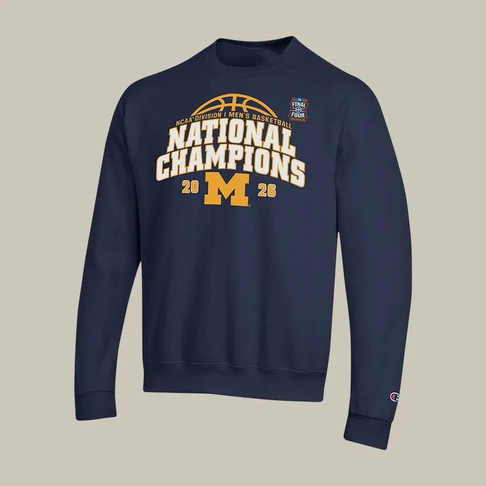 Michigan National Championships Sweatshirt NCAA Men's Basketball Clothing Line Gift Idea