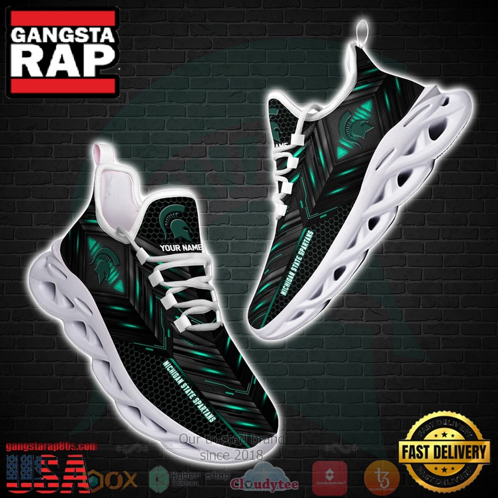 Michigan State Spartans Custom Name Clunky Unique Air Max Shoes Air Cushion Sneakers Michigan State Spartans Custom Name Clunky Unique Air Max Shoes Air Cushion Sneakers - Image 1