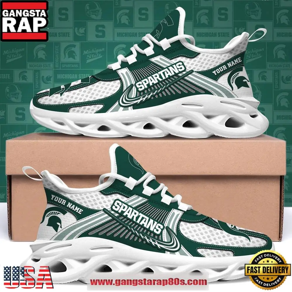 Michigan State Spartans Personalized Clunky Sneaker Max Soul Shoes