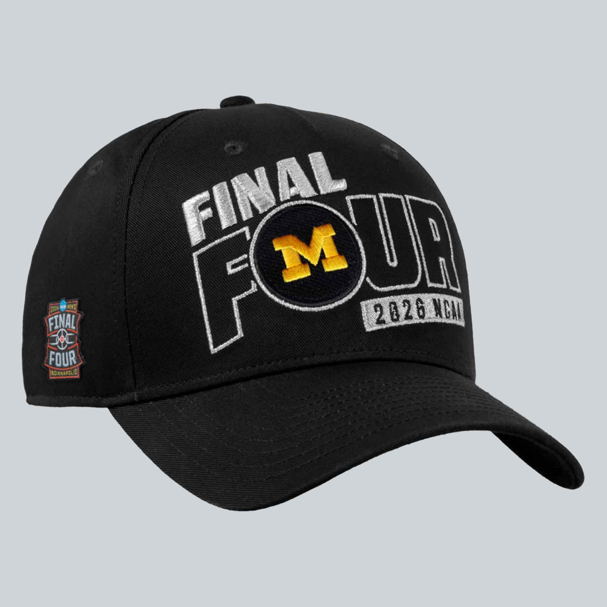 Michigan Wolverines 2026 NCAA Men's Basketball March Madness Final Four Locker Room Hat Embroidery