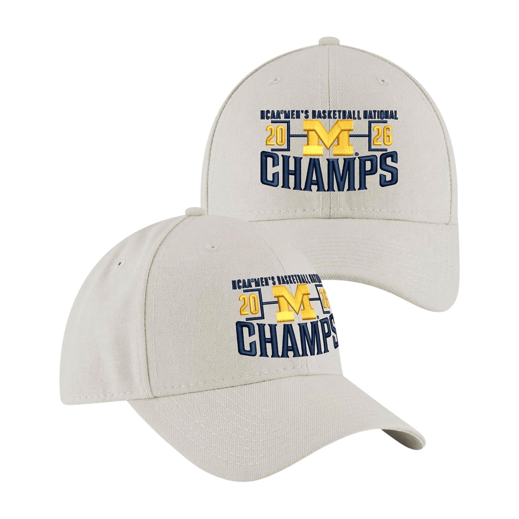 Michigan Wolverines Champions Hat Embroidery2026 NCAA Men's Basketball Gift Ideas