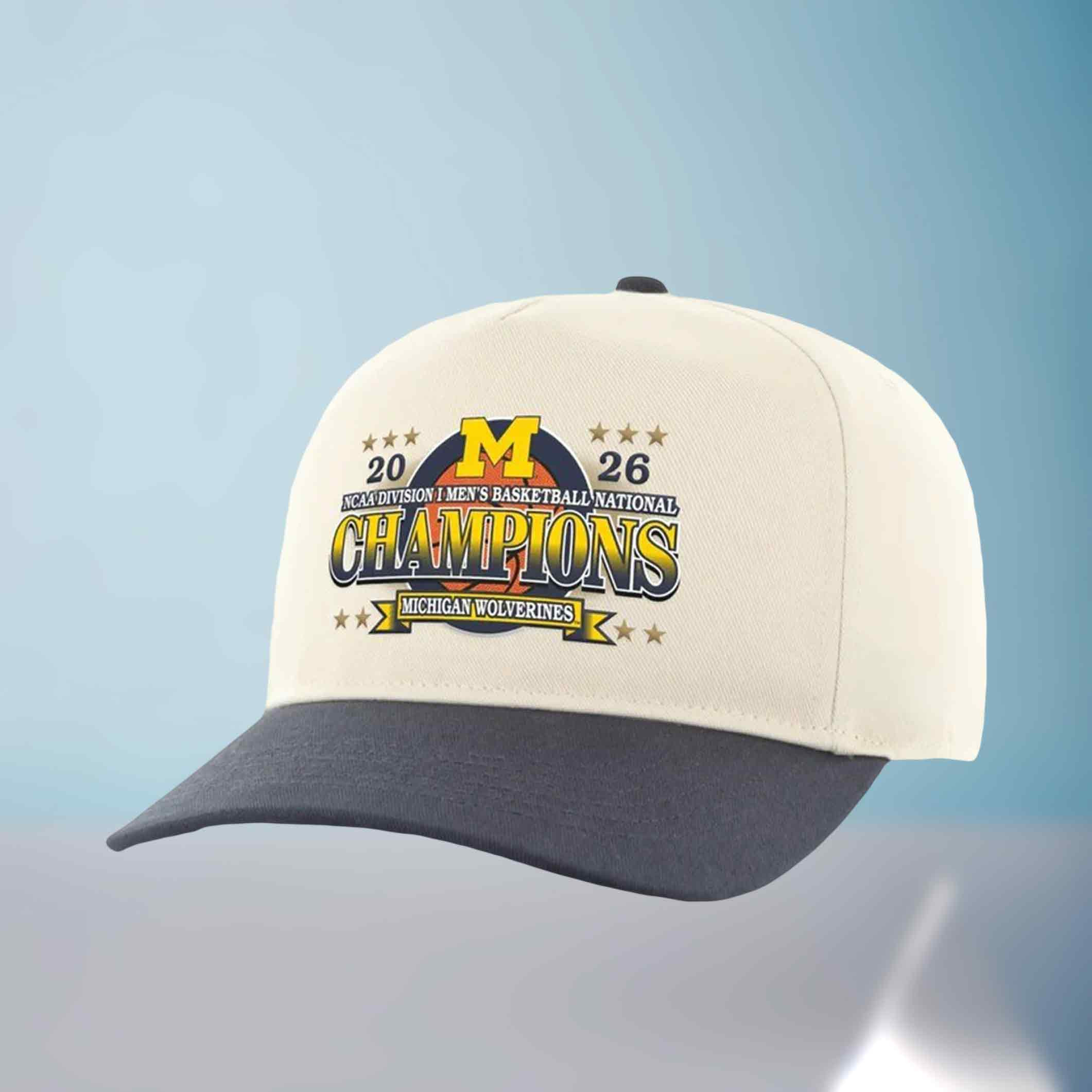 Michigan Wolverines Champions NCAA 2026 Hat NCAA Division Men's Ball Cap Best Gifts For Son