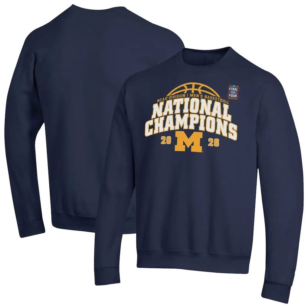 Michigan Wolverines Champions Sweatshirt 2026 NCAA Men's Basketball Apparel Pride Gift