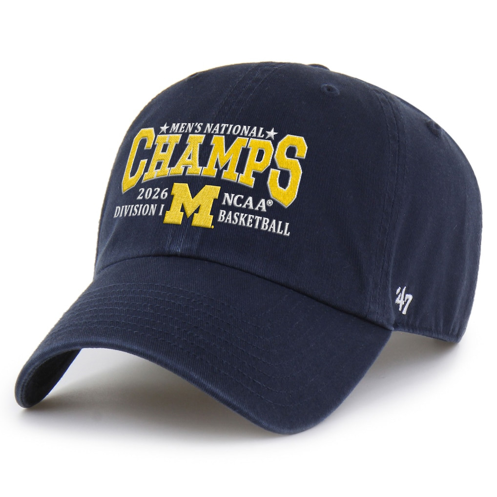 Michigan Wolverines Championship '47 Hat Embroidered 2026 NCAA Men's Basketball Merch