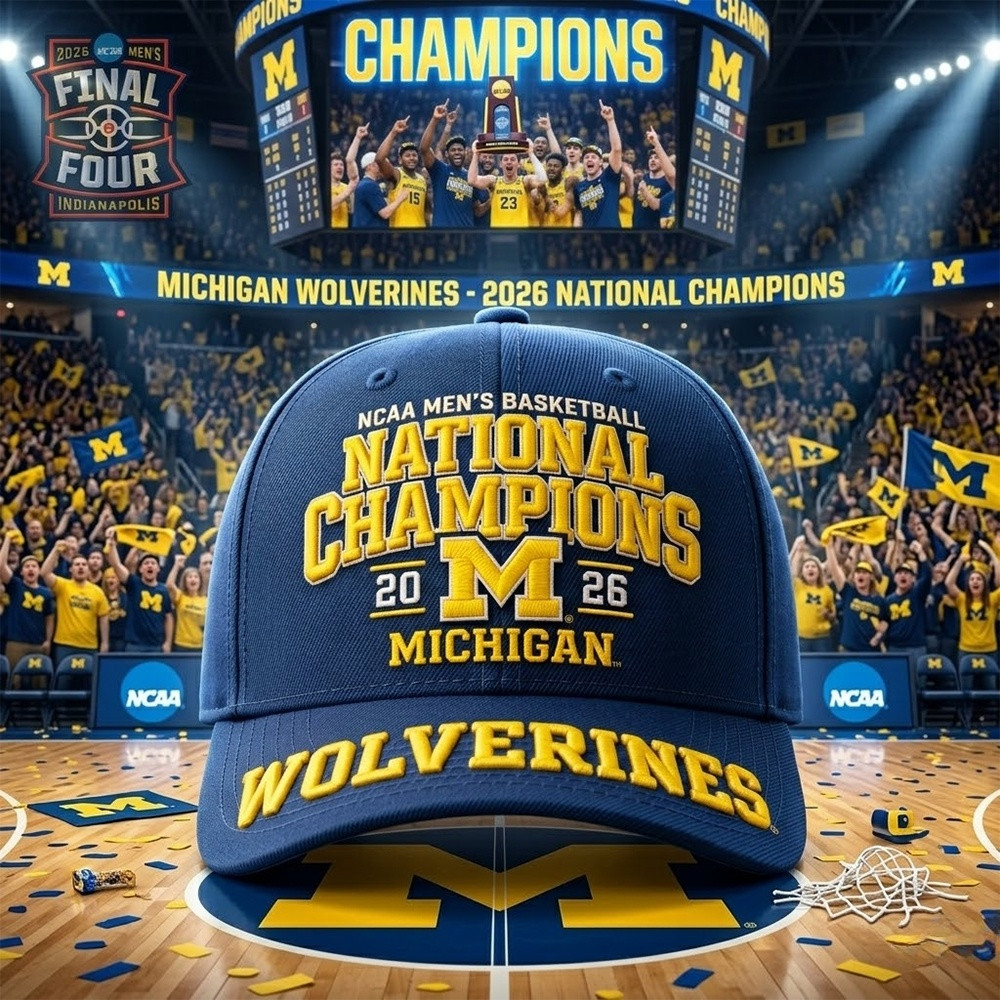 Michigan Wolverines National Champions Cap NCAA Men's Basketball Hat Gift For Sports Lover