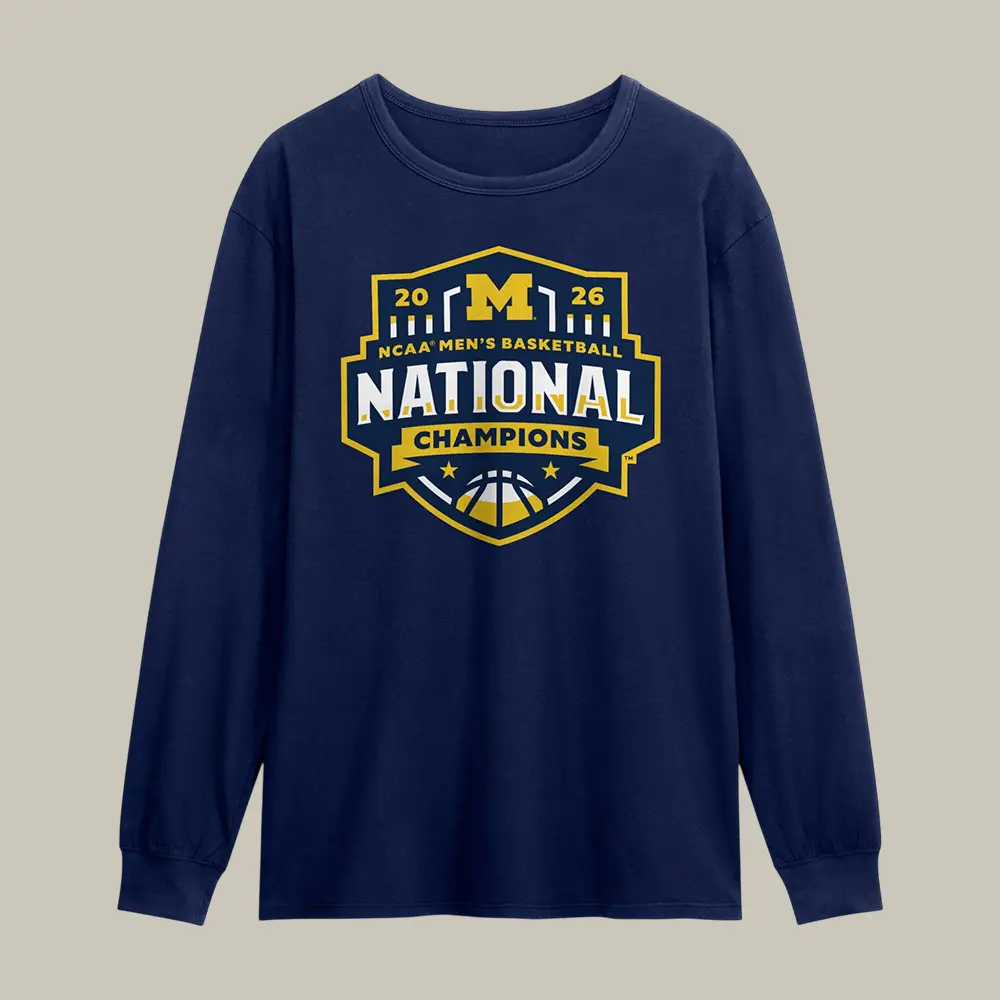 Michigan Wolverines NCAA Men's Basketball National Champions Sweatshirt 2026 Final Four Apparel Michigan Wolverines NCAA Men's Basketball National Champions Sweatshirt 2026 Final Four Apparel - Image 1