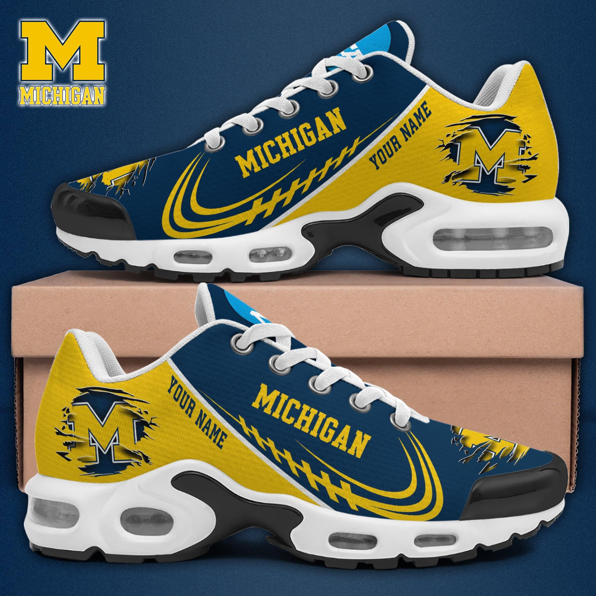Michigan Wolverines Shoes 2025 Version Custom Name