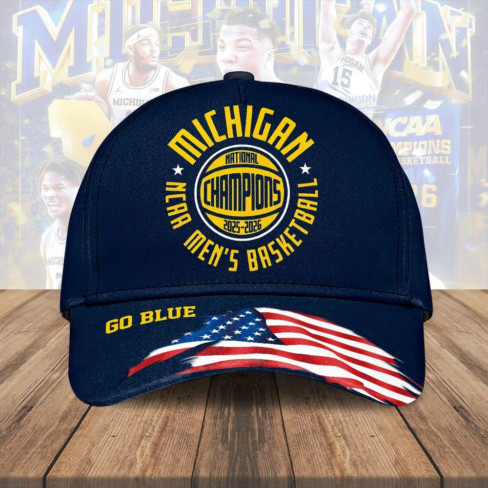 Michigan Wolvesrines Men's Basketball Hat NCAA Basketball Champion Cap Gifts For Him