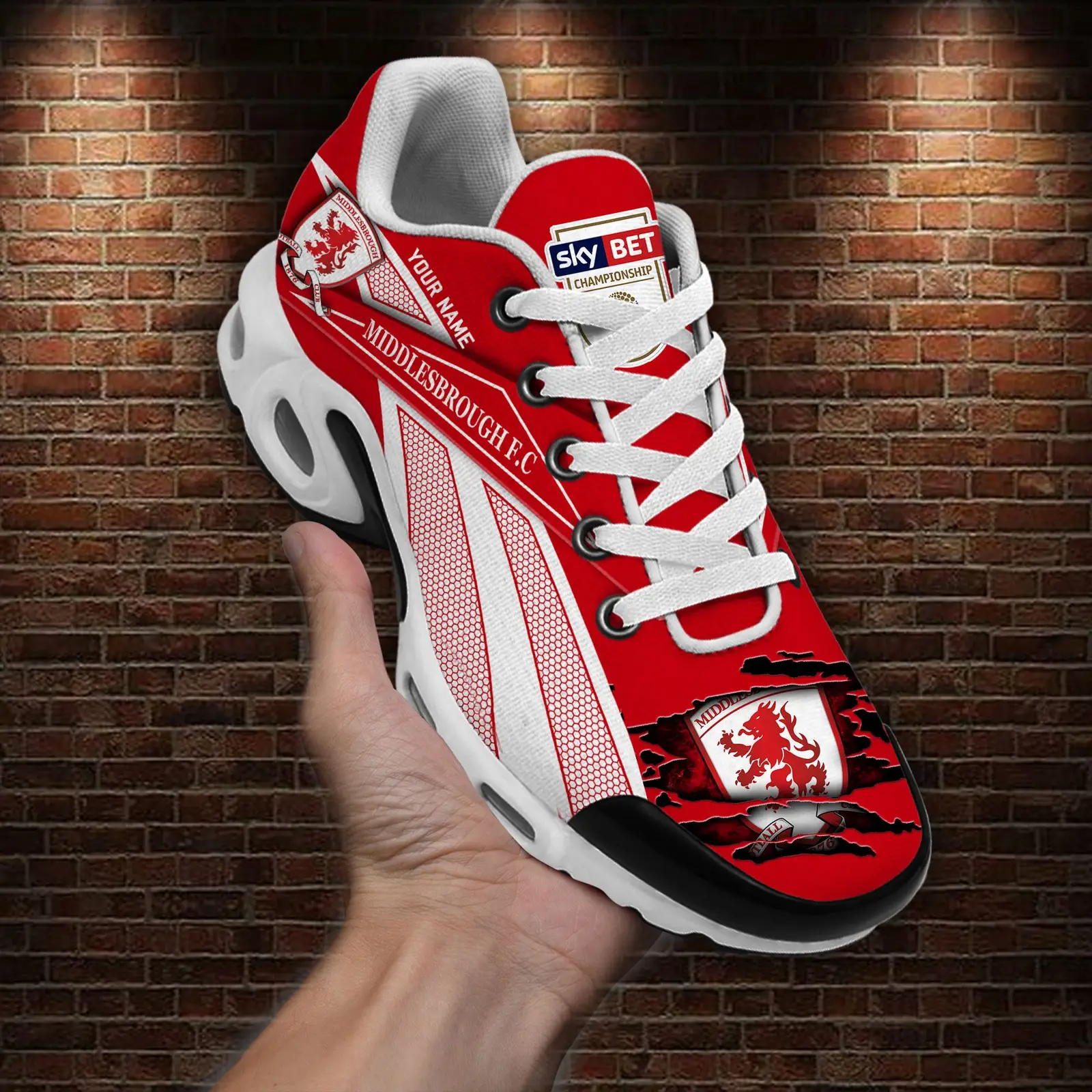 Middlesbrough F.C Air Max Plus Shoes Sneakers For Men And Women Middlesbrough F.C Air Max Plus Shoes Sneakers For Men And Women - Image 1