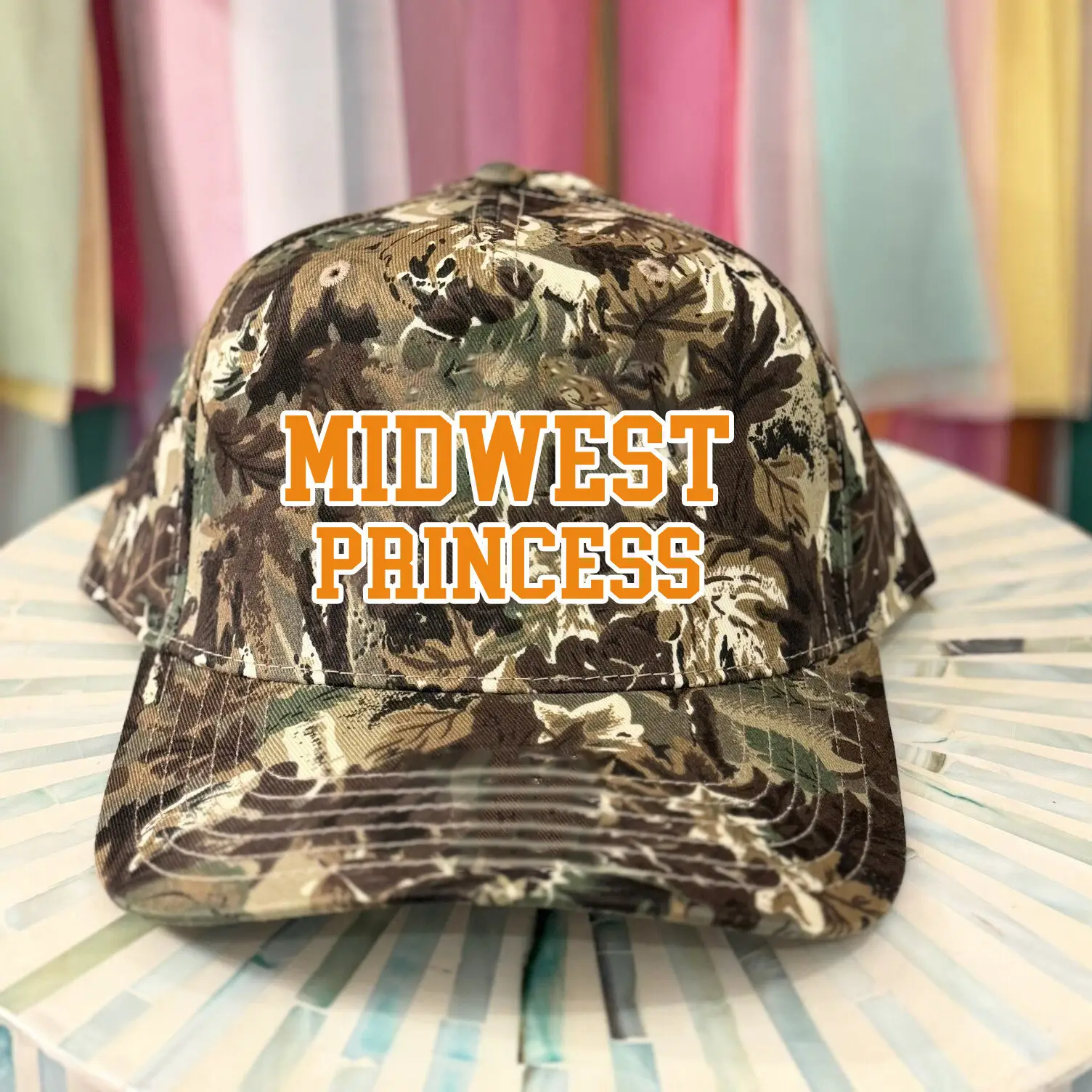 Midwest Princess Cap Otto Camouflage Harris Walz '24 Hat For Boy For Girl