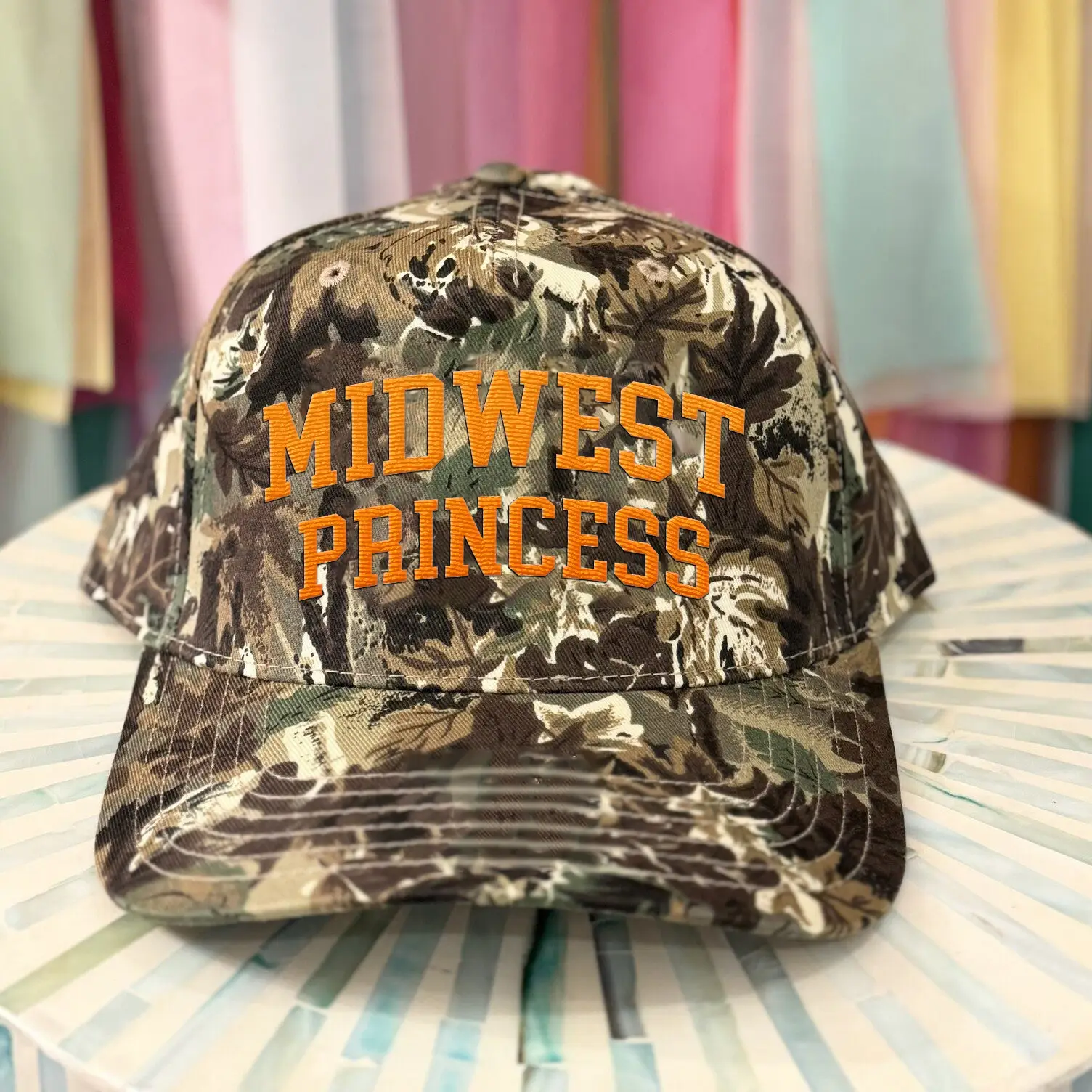 Midwest Princess Embroidered Cap Otto Camouflage Harris Walz '24 Hat For Boy For Girl