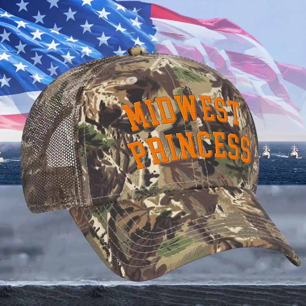 Midwest Princess Hat Harris Walz 2024 Camo Hat President Election Harris Walz Merch