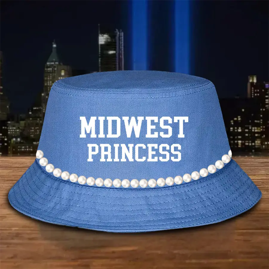 Midwest Princess Kamala For President Hat Chuck And Pearls Harris Walz Bucket Hat