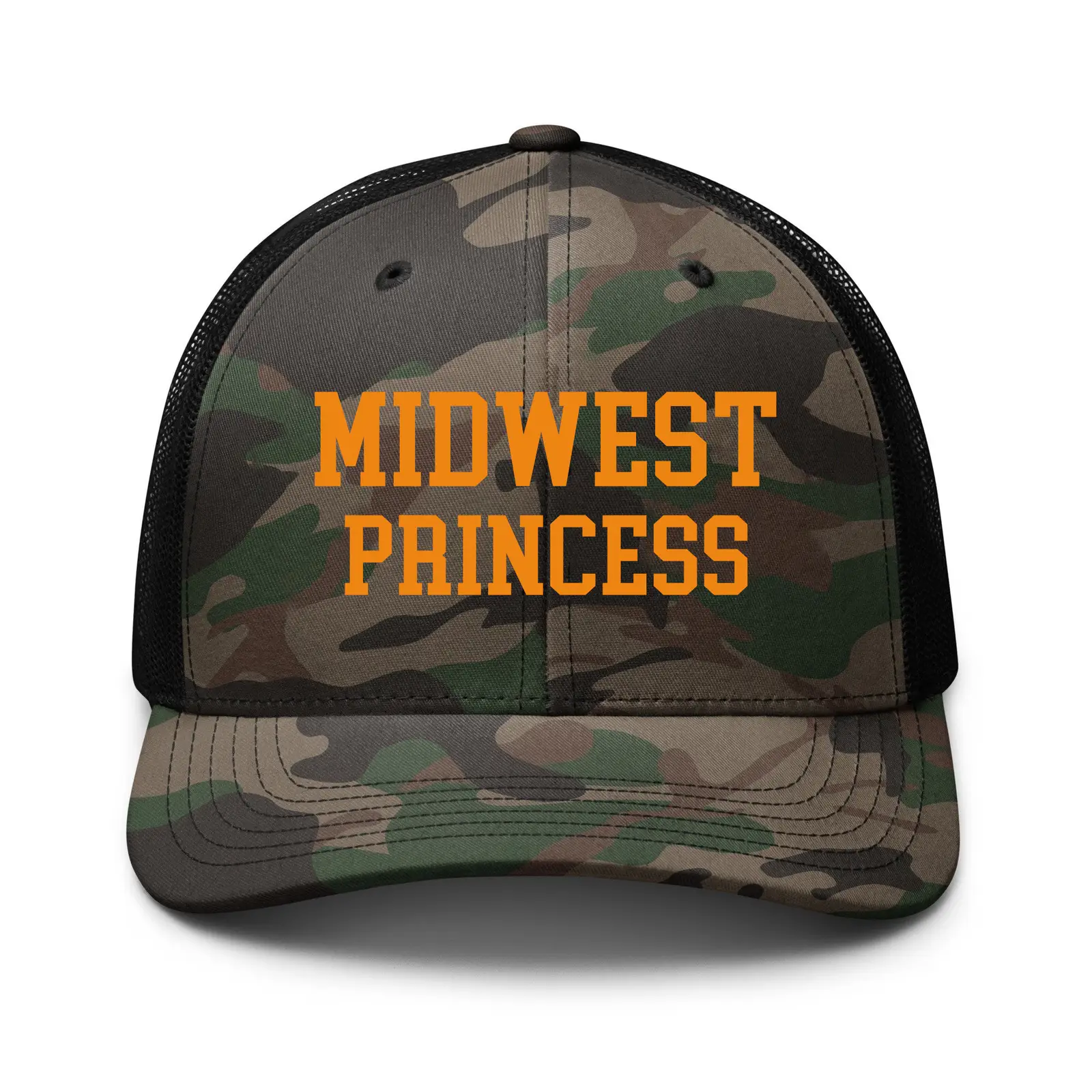 Midwest Princess Trucker Hat Harris Walz '24 Camo Printed Trucker Hat Gifts For Supporters