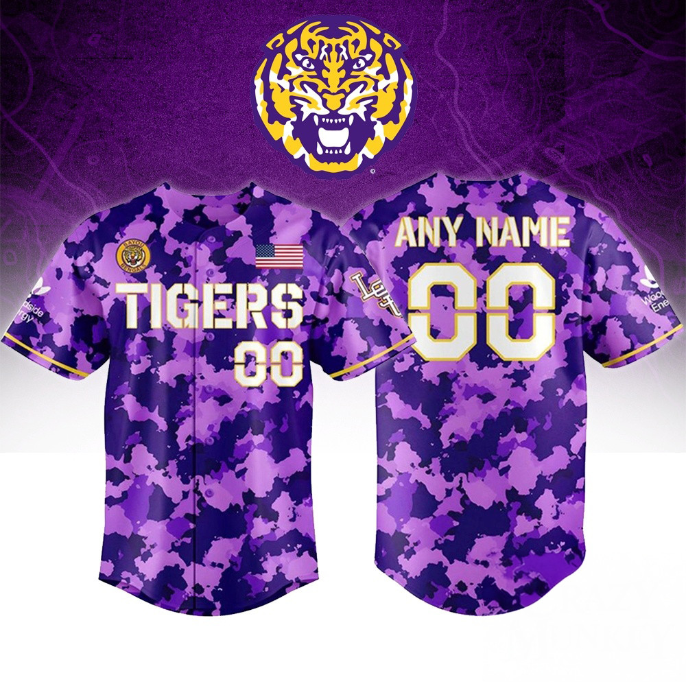 Military Appreciation LSU Tigers Baseball Jersey NCAA 2026 Gear Merch Gift For Him