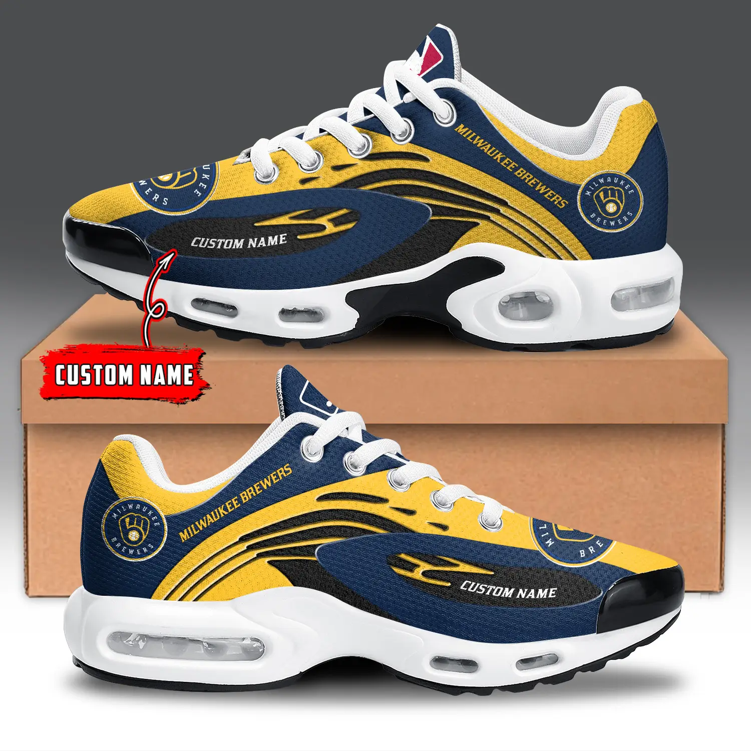 Milwaukee Brewers Air Max Plus Shoes Sneakers For Men And Women