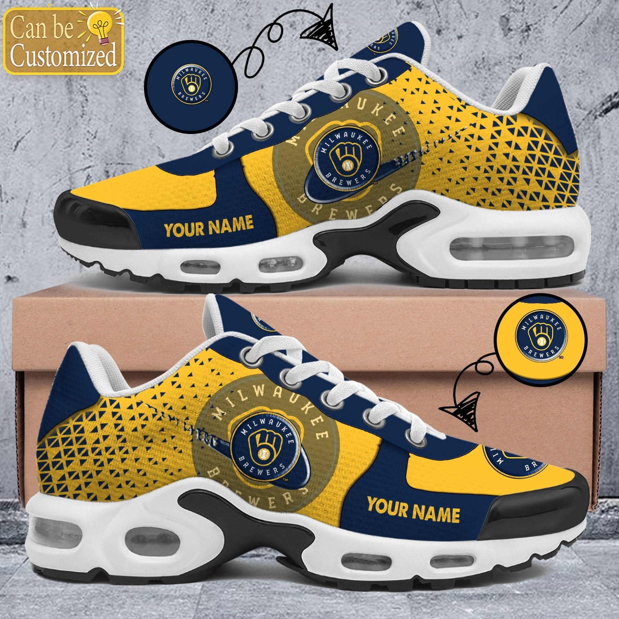 Milwaukee Brewers Premium A951 Shoes Personalized Milwaukee Brewers Premium A951 Shoes Personalized - Image 1