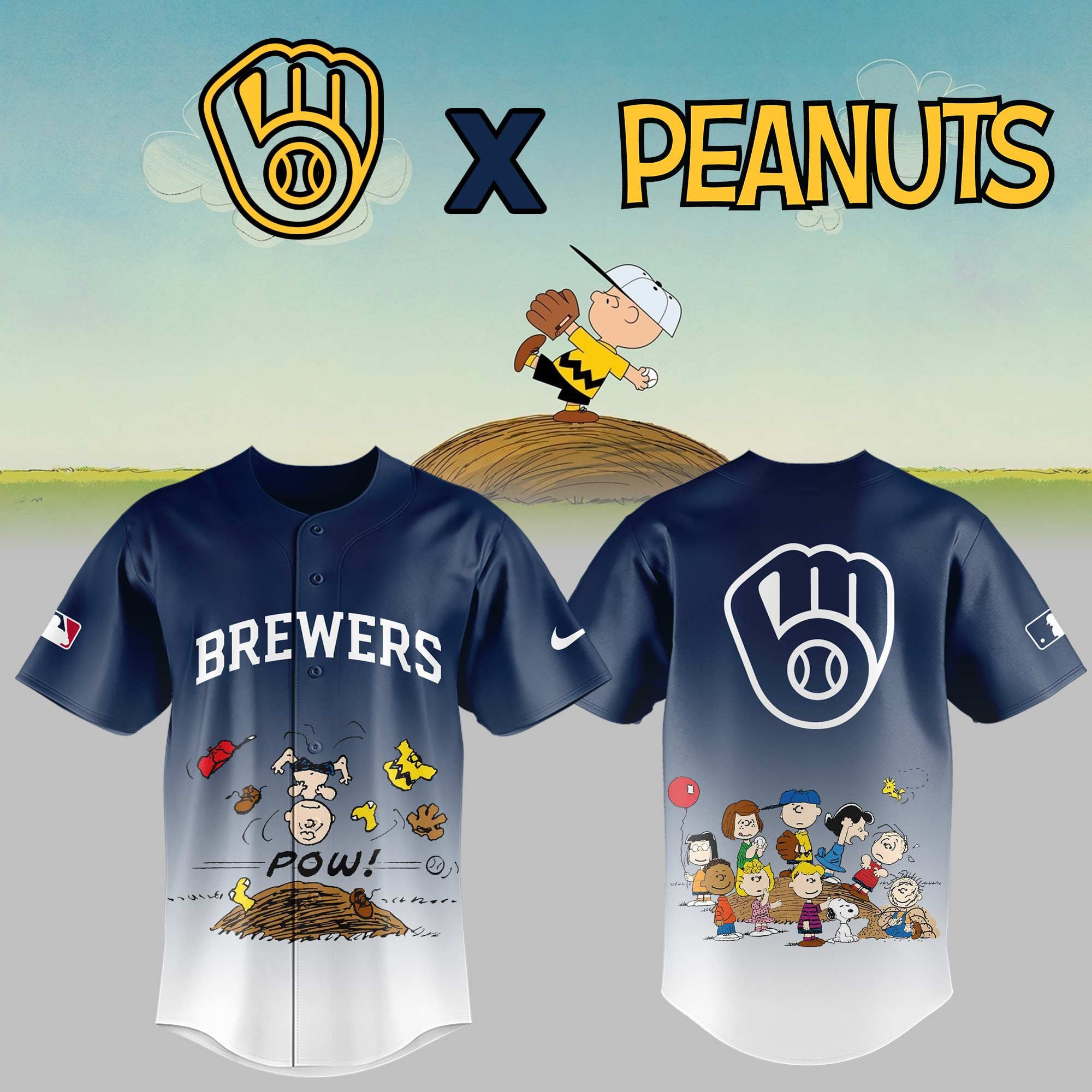 Milwaukee Brewers X Peanuts Jersey 2026 Brewers Merch Gift Ideas For Baseball Fans