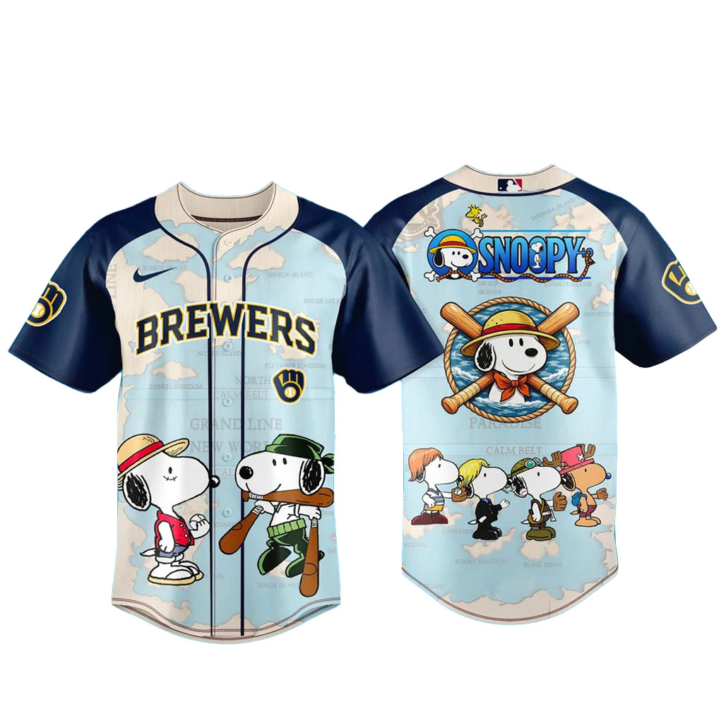 Milwaukee Brewers x Snoopy 2026 Baseball Jersey