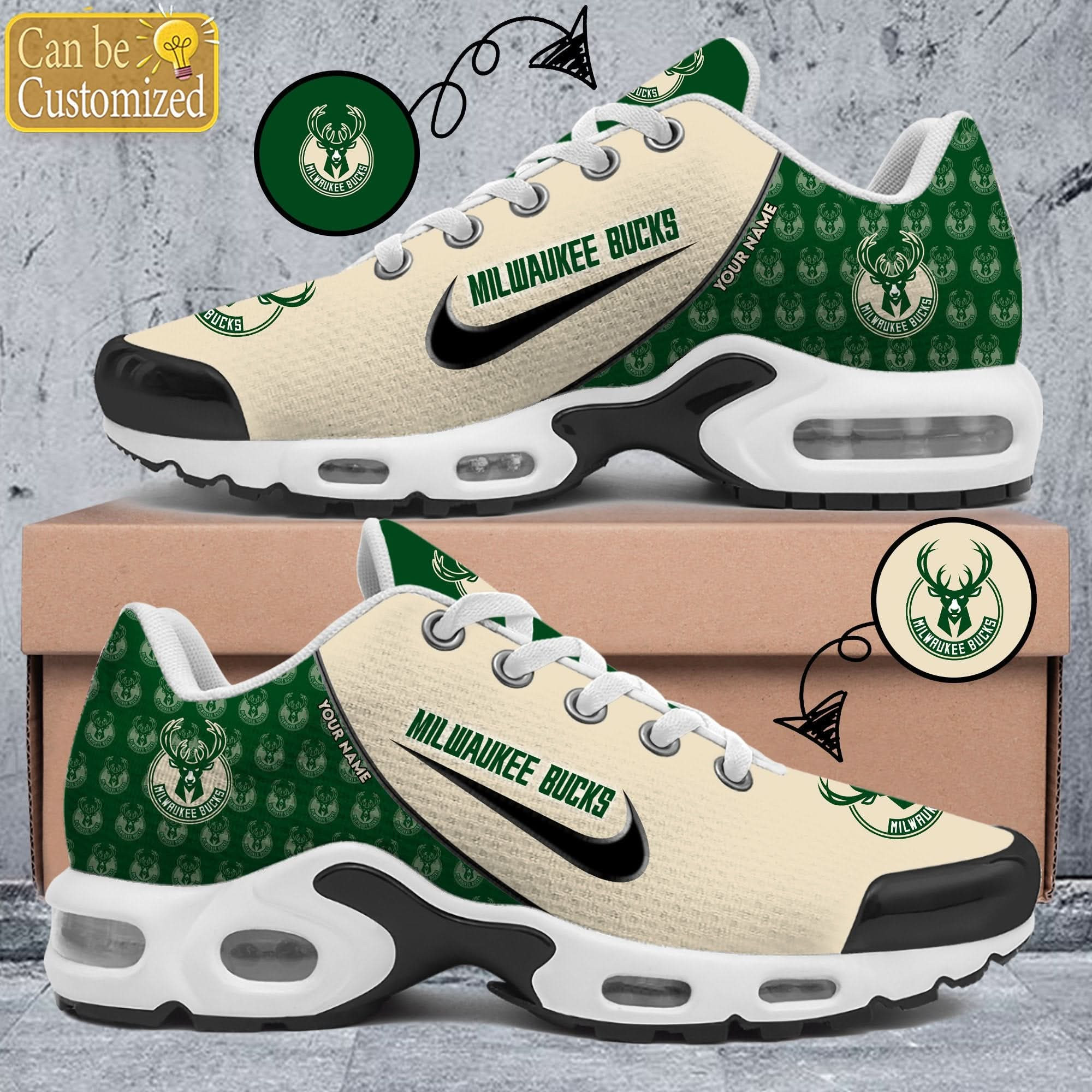 Milwaukee Bucks Premium A951 Shoes Personalized Milwaukee Bucks Premium A951 Shoes Personalized - Image 1