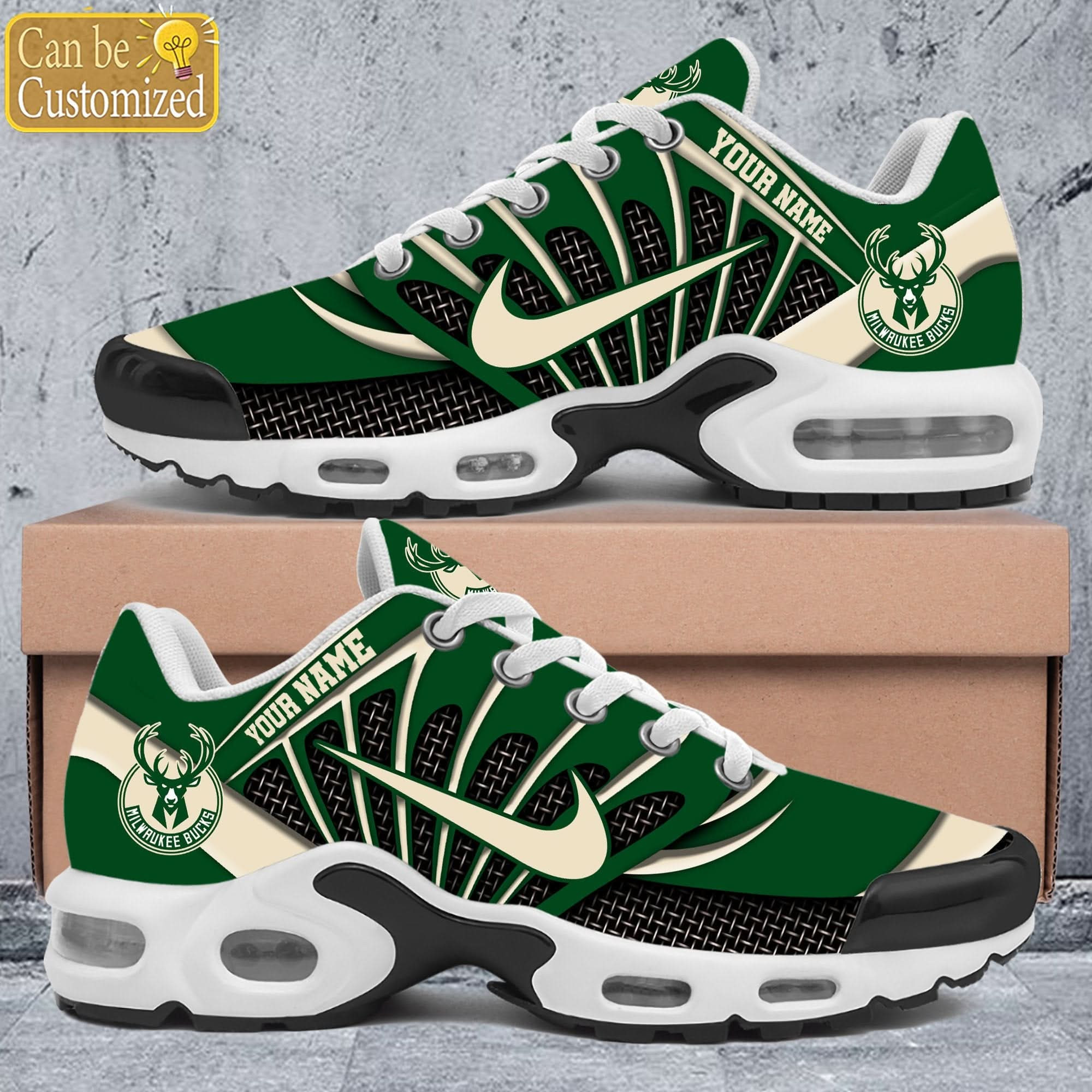 Milwaukee Bucks Shoes Personalized