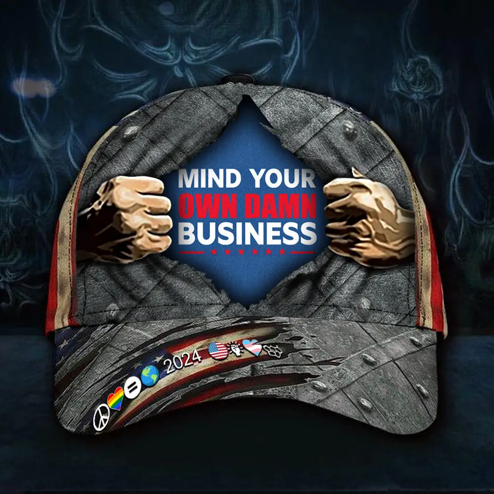 Mind Your Own Damn Business 2024 Kamala Harris Hat Kamala Campaign Old Vintage Hat