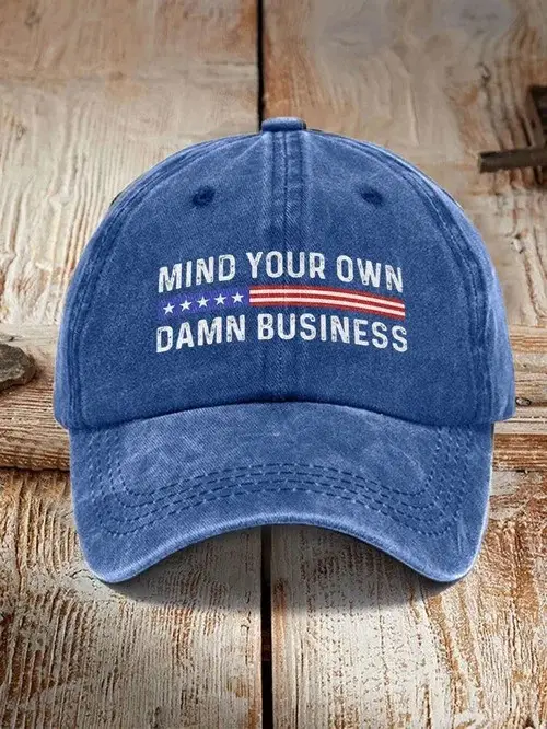 Mind Your Own Damn Business Hat Harris Walz 2024 Campaign Merchandise Vote Blue Mind Your Own Damn Business Hat Harris Walz 2024 Campaign Merchandise Vote Blue - Image 1