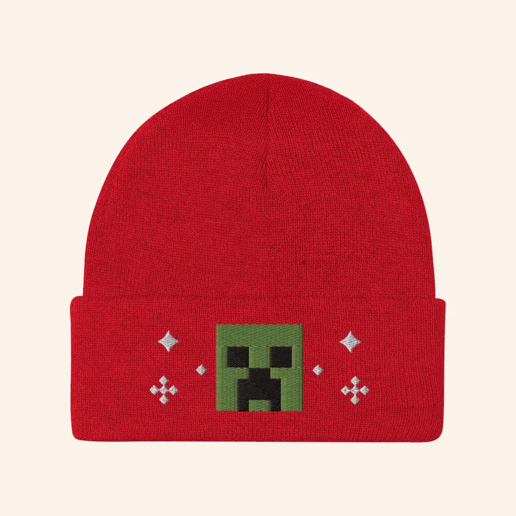 Minecraft Merch Minecraft Creeper Holiday Pom Beanie Christmas Gifts For Her