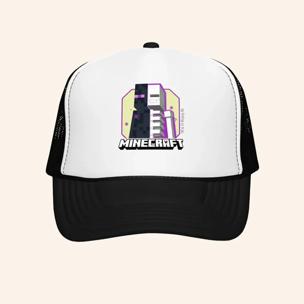 Minecraft Merch Minecraft Enderman Skeleton Trucker Hat Gifts For My Husband -WearandDecor
