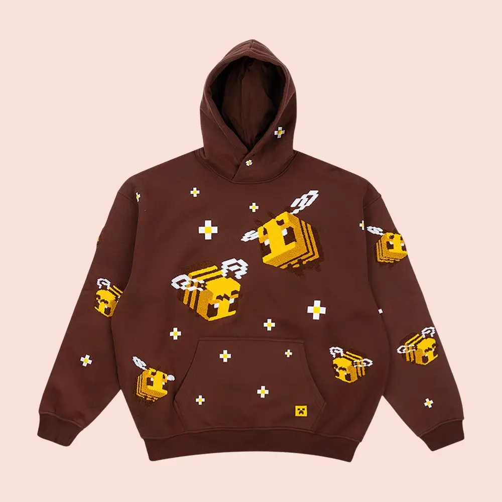 Minecraft X Very Cool Merch Bee Hoodie Cold Ones Merch Best Gifts For Gamers