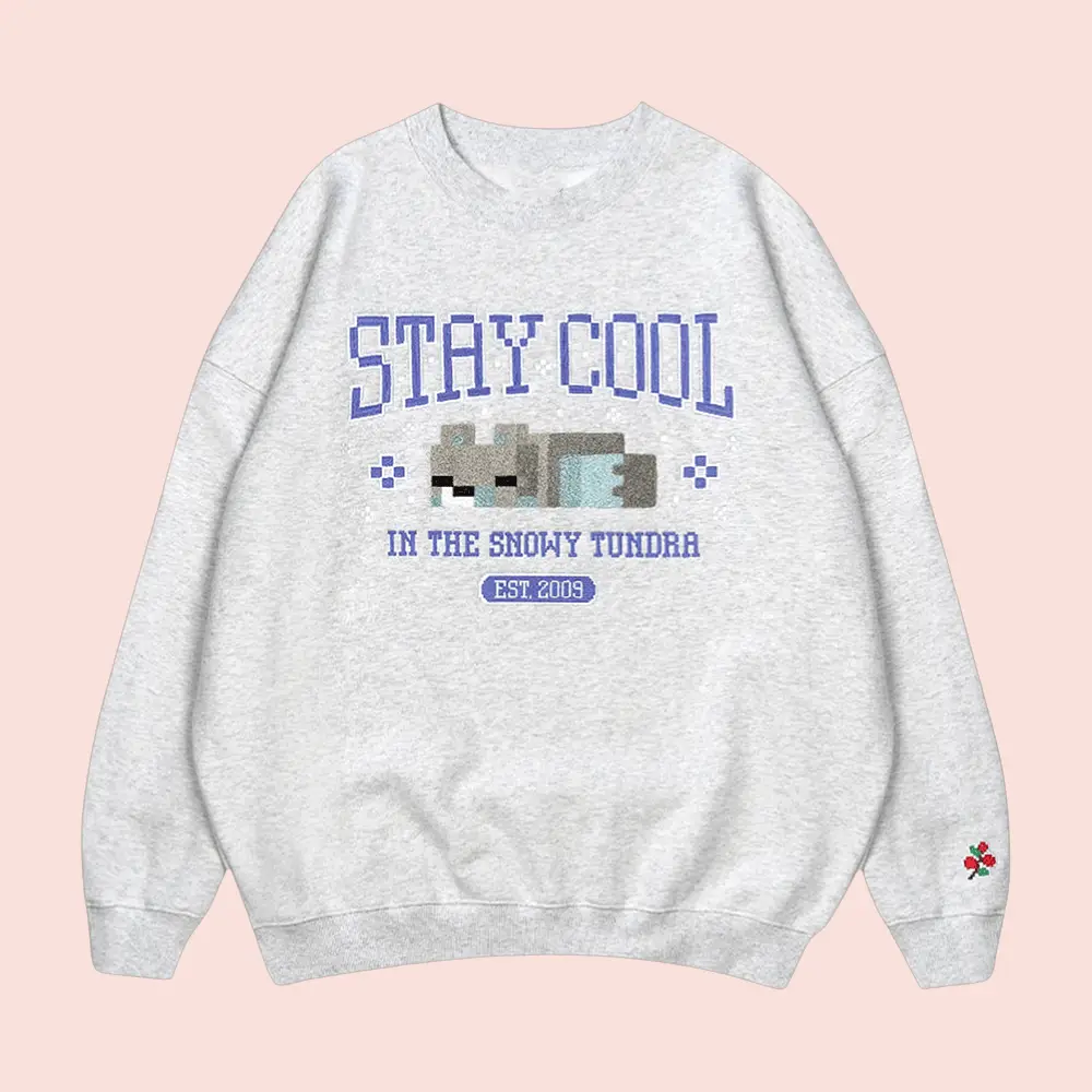 Minecraft X Very Cool Merch Snowy Tundra Sweatshirt Cold Ones Merch Gifts For Game Lovers