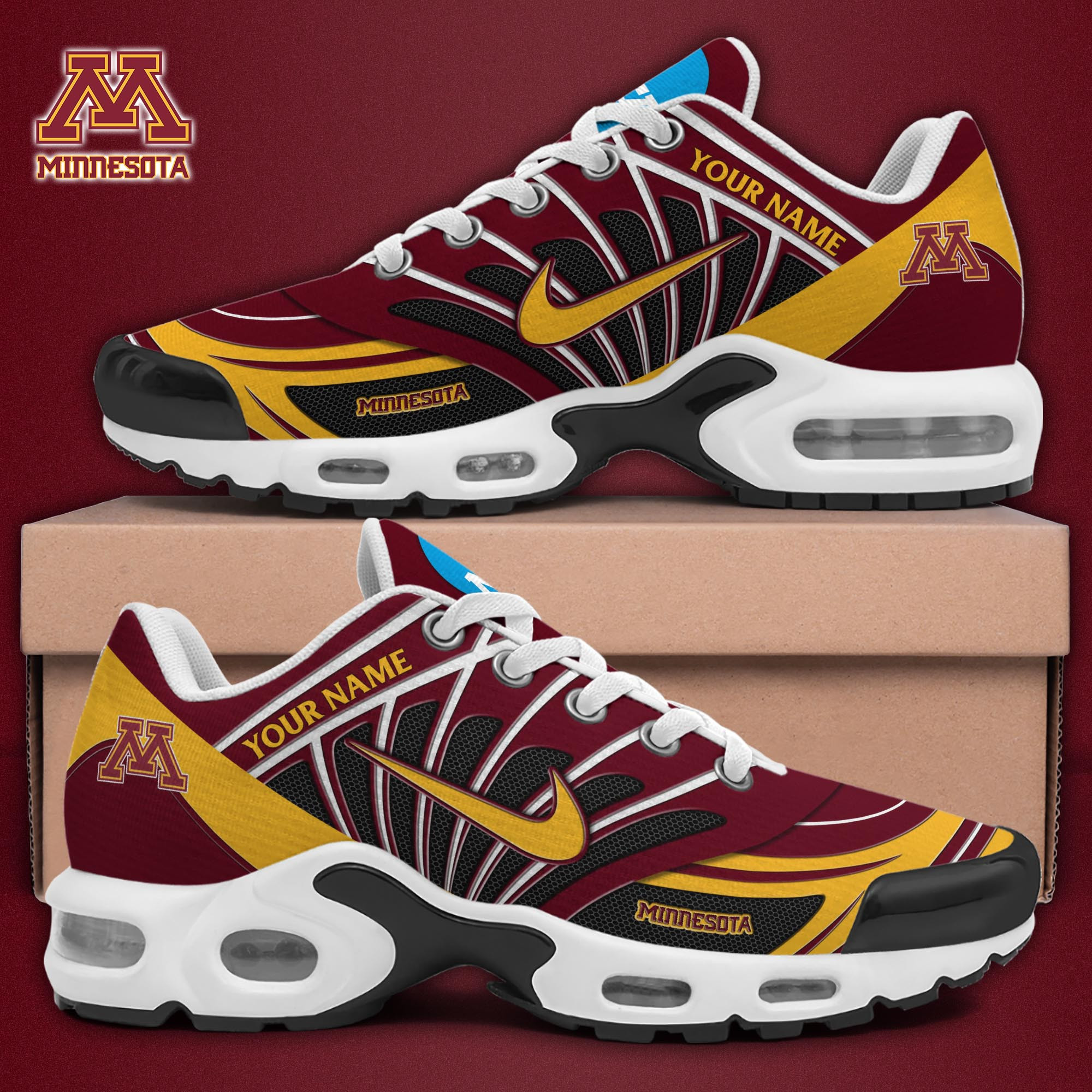 Minnesota Golden Gophers Shoes 2025 Version Custom Name Minnesota Golden Gophers Shoes 2025 Version Custom Name - Image 1