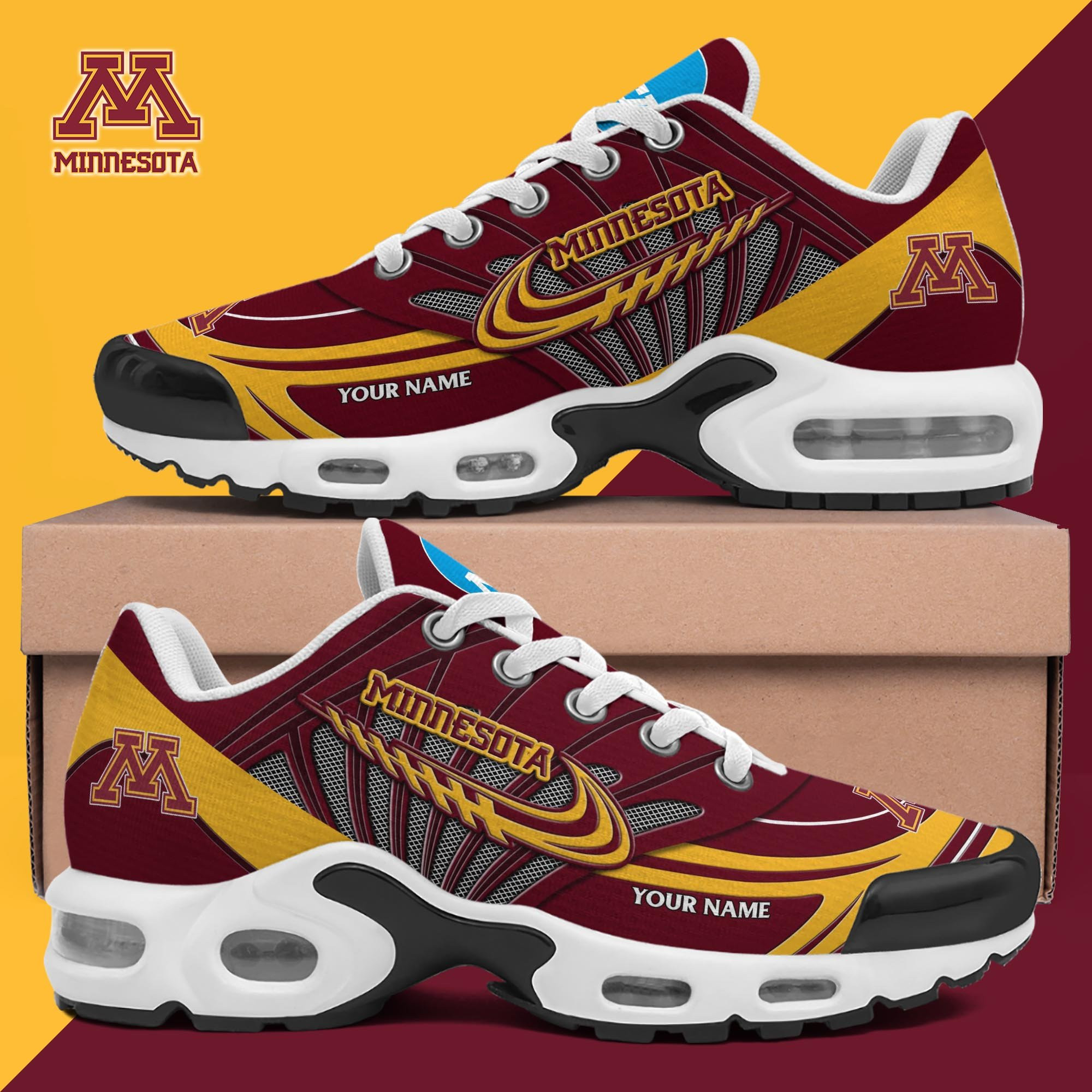 Minnesota Golden Gophers Shoes 2025 Version Custom Your Name