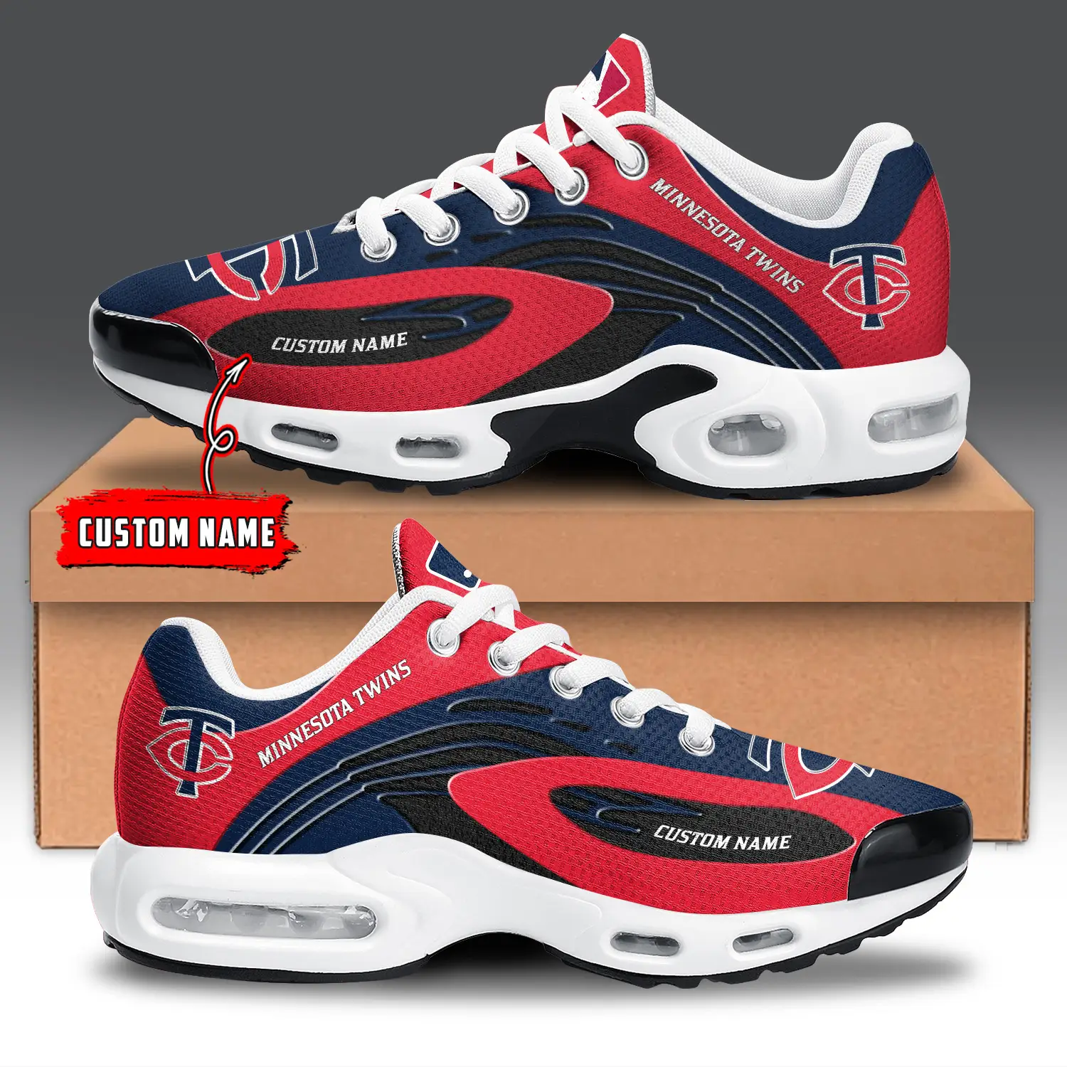 Minnesota Twins Air Max Plus Shoes Sneakers For Men And Women Minnesota Twins Air Max Plus Shoes Sneakers For Men And Women - Image 1